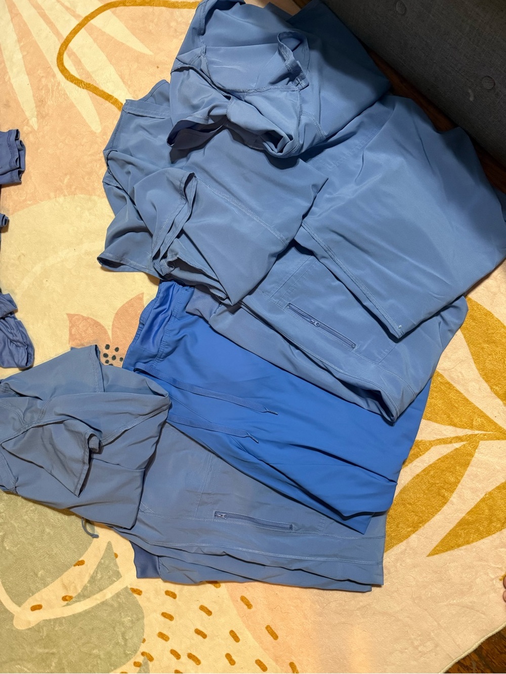 Women’s ceil blue scrubs Lightweight Short-Sleeve Shirt - Blue and under shirt